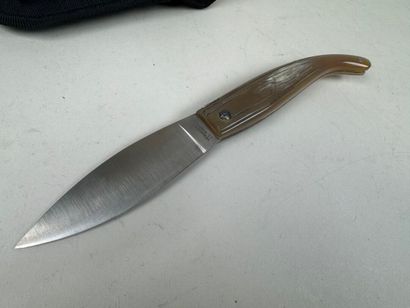 SALADINI.
Folding knife in horn and metal.
L....