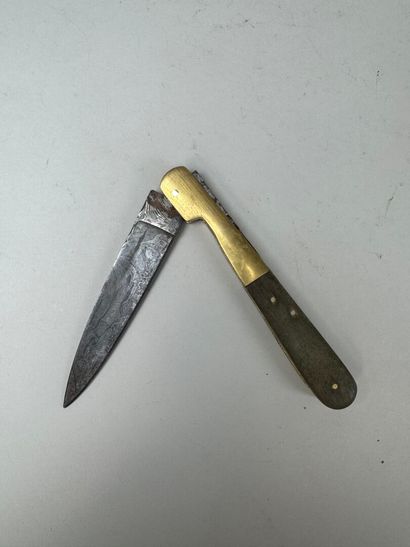 Set of 4 knives, including one with damascened...