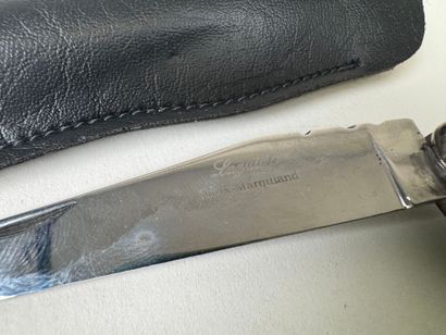 LAGUIOLE - ROUX MARQUIAND.
Silver knife,...