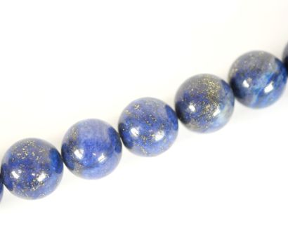 Large sautoir necklace with lapis lazuli...