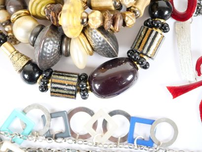Set of nine fancy necklaces, including Lionheart...