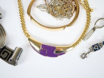 Set of costume jewelry including bracelets,...