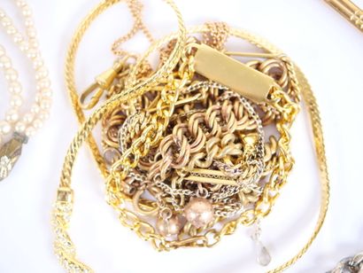 Costume jewelry set including: two silver...