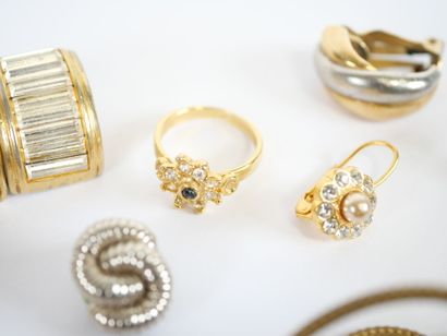 Important set of costume jewelry including:...