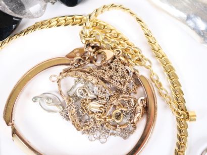 Set of costume jewelry including bracelets,...
