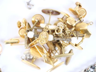 Costume jewelry set including: two silver...