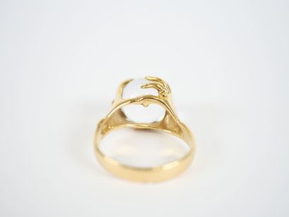 Set of two fancy rings including : 
- a silver...
