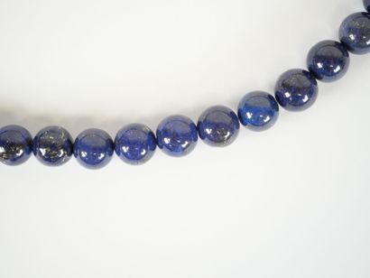 Large sautoir necklace with lapis lazuli...