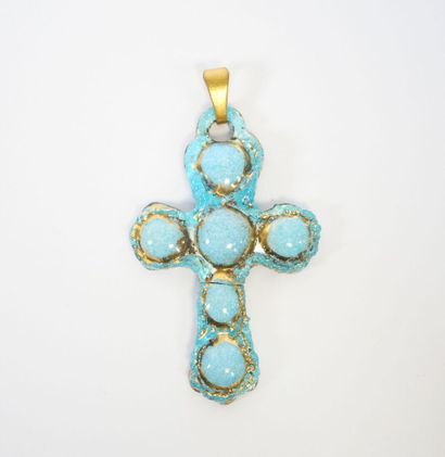 LIMOGES, 20th century.
Two metal and enamel-on-copper...