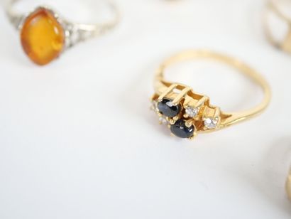 Set of costume jewelry including bracelets,...