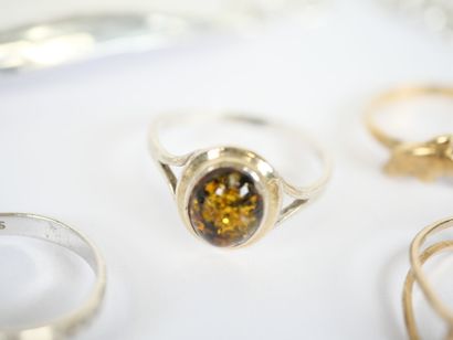 Set of costume jewelry including bracelets,...