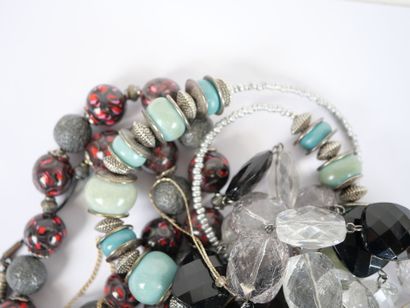 Set of costume jewelry including bracelets,...