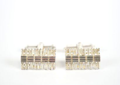 Pair of 835 thousandths silver cufflinks...