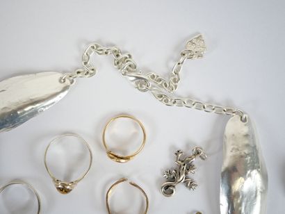 Set of costume jewelry including bracelets,...
