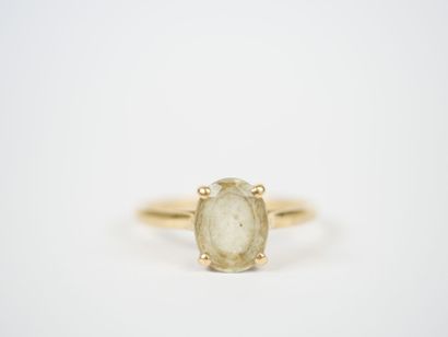 18K yellow gold ring set with a probable...
