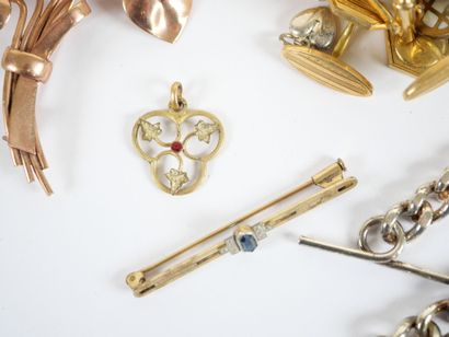 Costume jewelry set including: two silver...