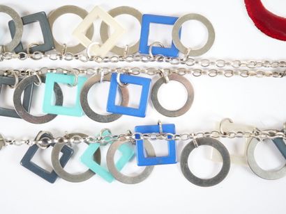 Set of nine fancy necklaces, including Lionheart...