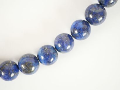 Large sautoir necklace with lapis lazuli...