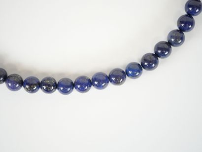 Large sautoir necklace with lapis lazuli...