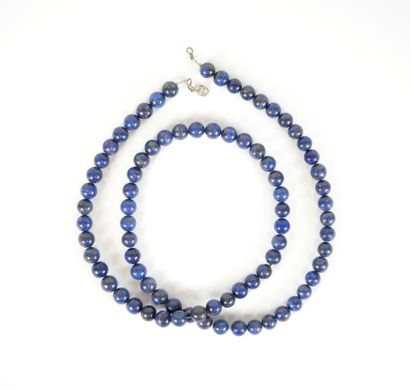 Large sautoir necklace with lapis lazuli...