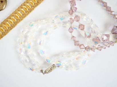 Costume jewelry set including: four necklaces,...