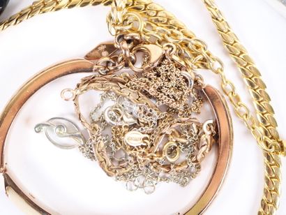 Set of costume jewelry including bracelets,...