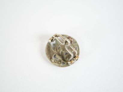 Probable two-row forçat chain in silver adorned...