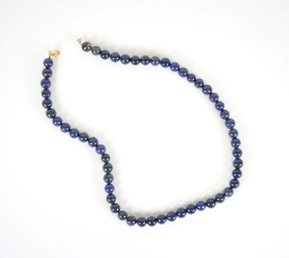 Large sautoir necklace with lapis lazuli...