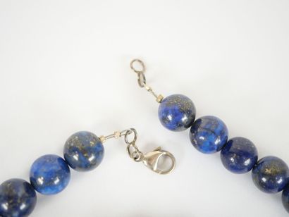 Large sautoir necklace with lapis lazuli...