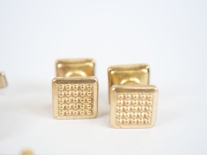 Set of four pairs of gilt metal cufflinks,...