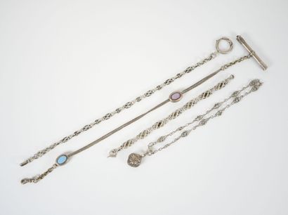 Set of three silver chatelaines.
A silver...