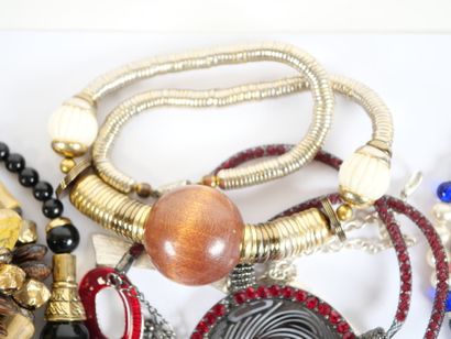 Set of nine fancy necklaces, including Lionheart...