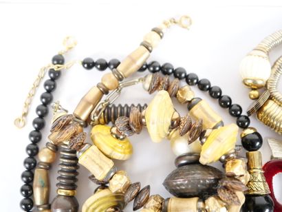 Set of nine fancy necklaces, including Lionheart...