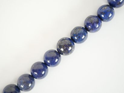 Large sautoir necklace with lapis lazuli...