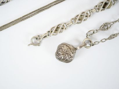 Set of three silver chatelaines.
A silver...