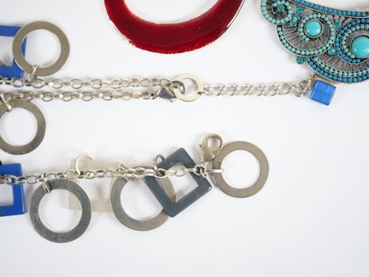 Set of nine fancy necklaces, including Lionheart...