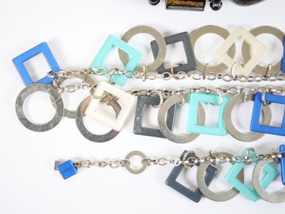 Set of nine fancy necklaces, including Lionheart...