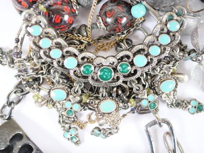 Set of costume jewelry including bracelets,...