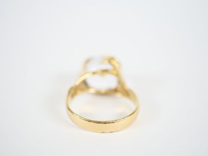 Set of two fancy rings including : 
- a silver...