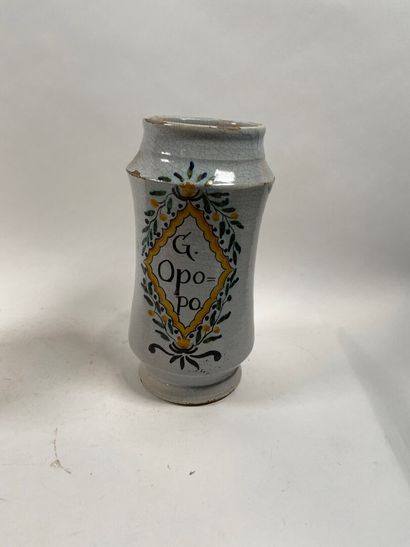 Espagne, CATALOGNE, XVIIIe.
Lot de deux pots...