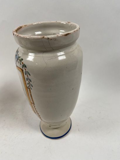 ESPAGNE, BARCELONE, XIXe.
Lot de deux pots...