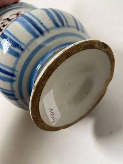 ITALIE, NOVE, XVIIIe.
Paire d'albarelli à...