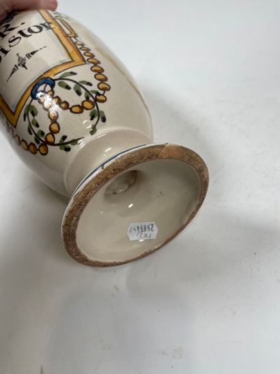 ESPAGNE, BARCELONE, XIXe.
Lot de deux pots...
