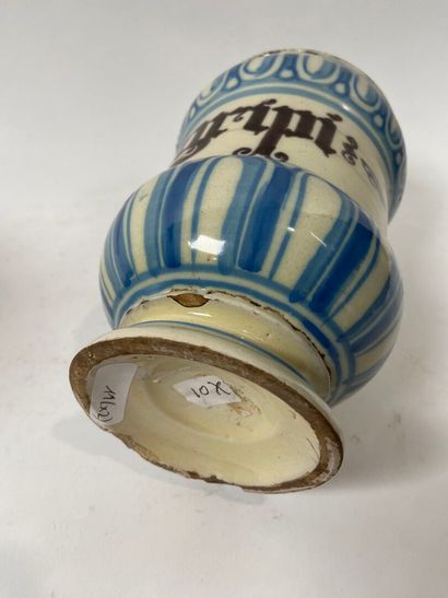 ITALIE, NOVE, XVIIIe.
Paire d'albarelli à...