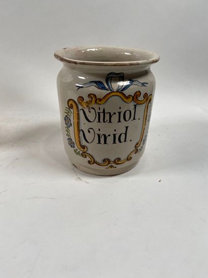 Espagne, CATALOGNE, XVIIIe.
Lot de deux pots...