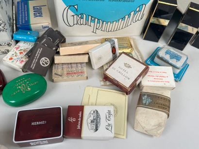Important collection of hotel soaps including...