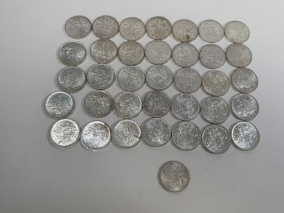 Silver lot 835/1000 comprising 35 pieces...