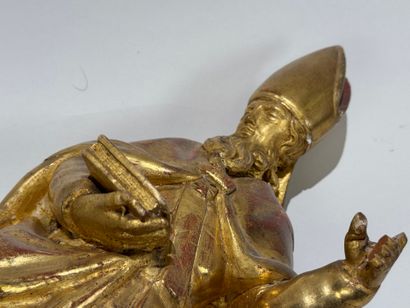 Carved and gilded wood and stucco subject...
