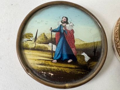 École, XIXe.
Le berger.
Petite boîte circulaire...