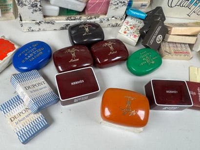 Important collection of hotel soaps including...
